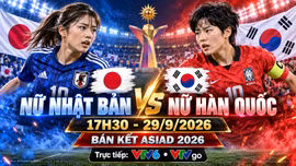 Nữ Nhật Bản vs nữ Hàn Quốc lúc mấy giờ, xem trực tiếp kênh nào?