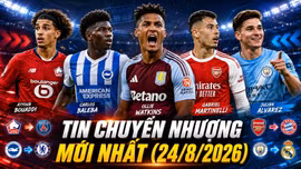 Tin chuyển nhượng hôm nay 24/8: Baleba vượt kiểm tra y tế tại MU