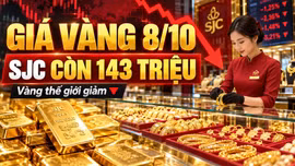 Giá vàng hôm nay 8/10: Vàng thế giới giảm sâu, SJC sẽ ra sao?