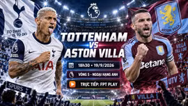 Tottenham vs Aston Villa 18h30 ngày 19/9: Link xem trực tiếp, nhận định dự đoán