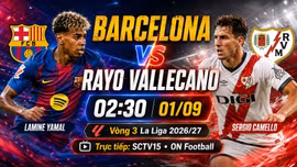 Barcelona vs Rayo Vallecano 2h30 ngày 1/9: Link xem trực tiếp và nhận định