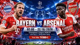Bayern vs Arsenal, 2h ngày 22/10: Đại chiến tại Allianz Arena