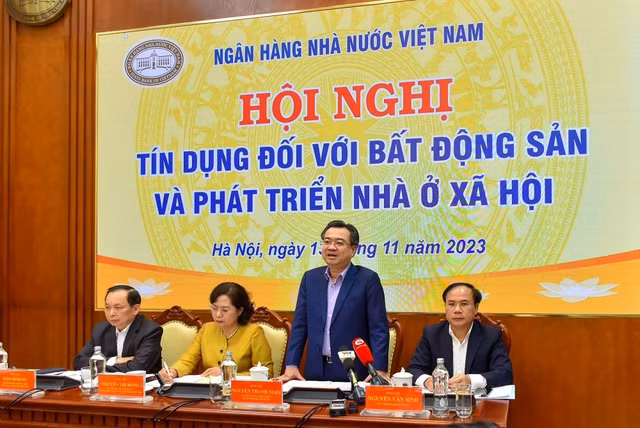 Bộ trưởng Bộ Xây dựng Nguyễn Thanh Nghị phát biểu tại Hội nghị - Ảnh: VGP