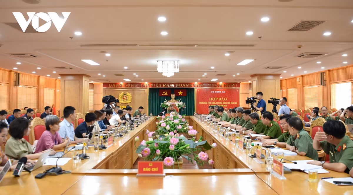 Họp báo về kết quả công tác Công an 6 tháng đầu năm 2023 do Bộ Công an tổ chức sáng ngày 30/6/2023.