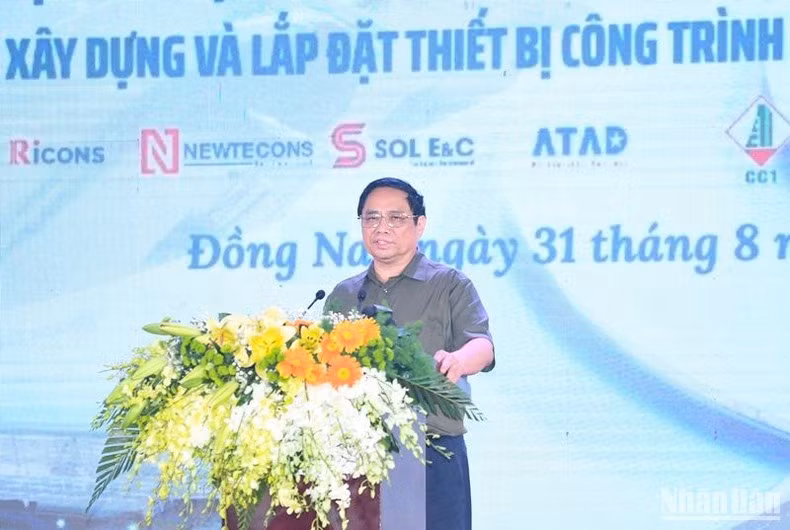 Thủ tướng Phạm Minh Chính phát biểu ý kiến tại lễ khởi công.