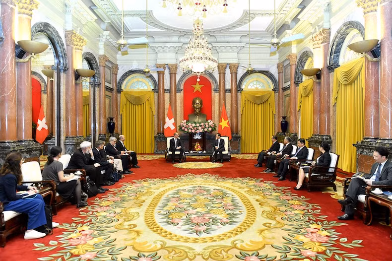 Quang cảnh buổi tiếp.