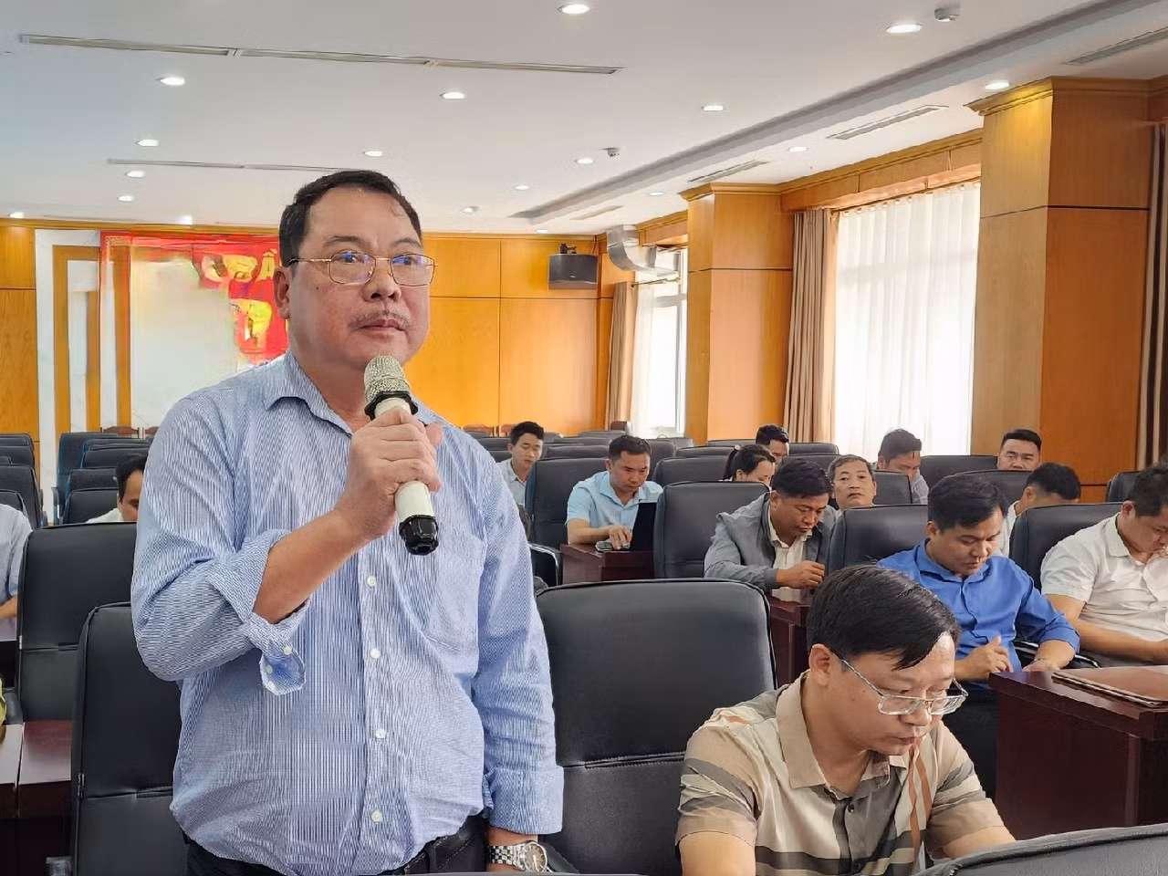 Đại diện Công ty chè Đại Hưng phát biểu ý kiến.jpg