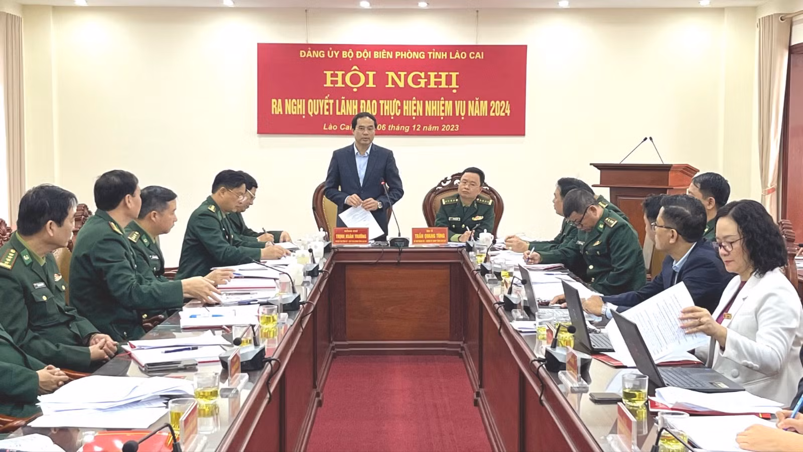 Đồng chí Trịnh Xuân Trường, Phó Bí thư, Chủ tịch UBND tỉnh Lào Cai phát biểu chỉ đạo tại Hội nghị.jpg