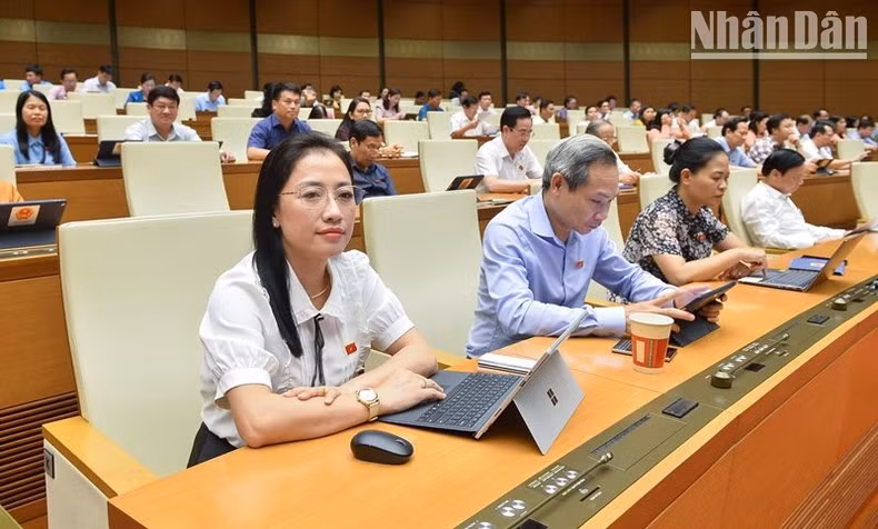 Các đại biểu Quốc hội tham dự phiên họp chiều 2/6.