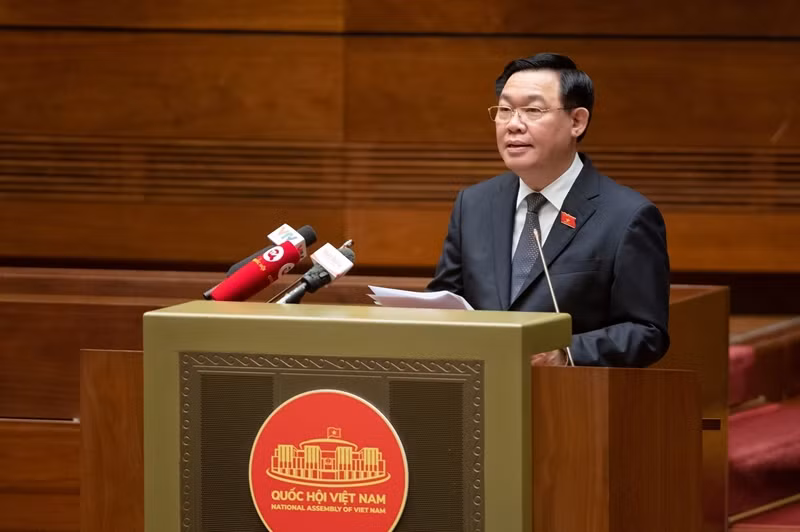 Chủ tịch Quốc hội Vương Đình Huệ phát biểu tại Diễn đàn.