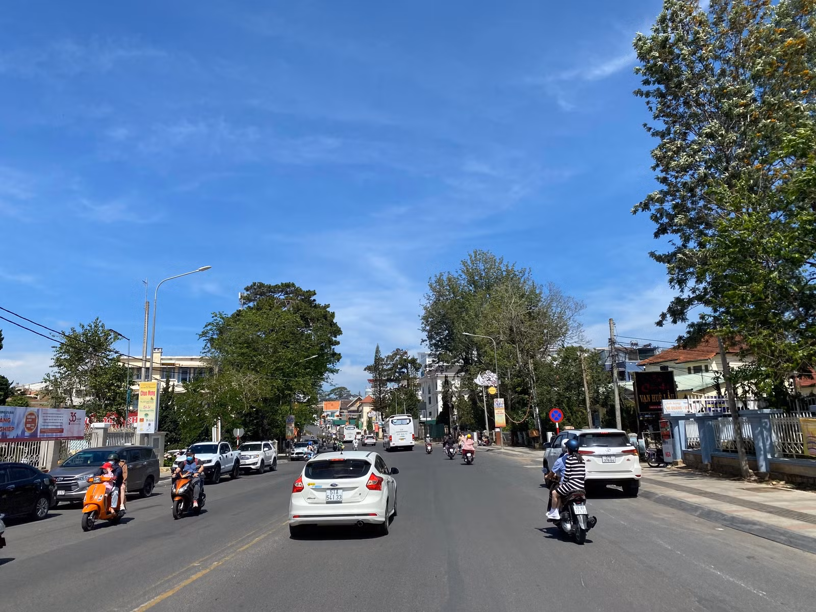 Giao thông tại Đà Lạt không ùn tắc như đợt du lịch cao điểm trước đó.