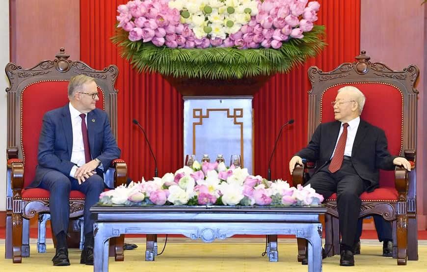 Tổng Bí thư Nguyễn Phú Trọng tiếp Thủ tướng Australia Anthony Albanese ngày 4/6 vừa qua.