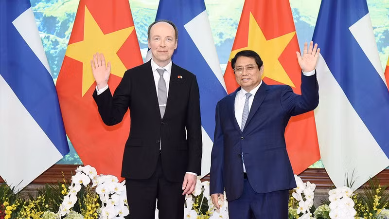 Thủ tướng Phạm Minh Chính hội kiến Chủ tịch Quốc hội Phần Lan Jussi Halla-aho.