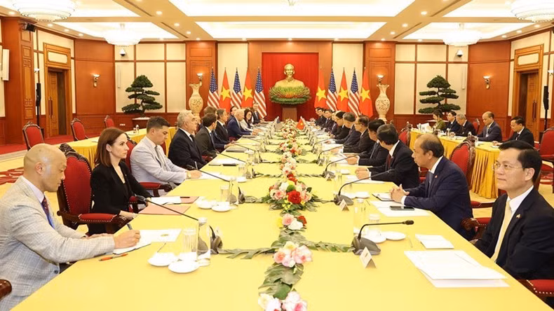 Quang cảnh cuộc hội đàm.