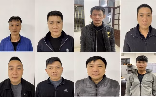 Các đối tượng trong đường dây cá độ bị bắt giữ.