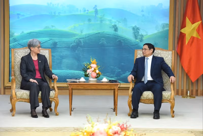 Thủ tướng Phạm Minh Chính tiếp Bộ trưởng Ngoại giao Australia Penny Wong.