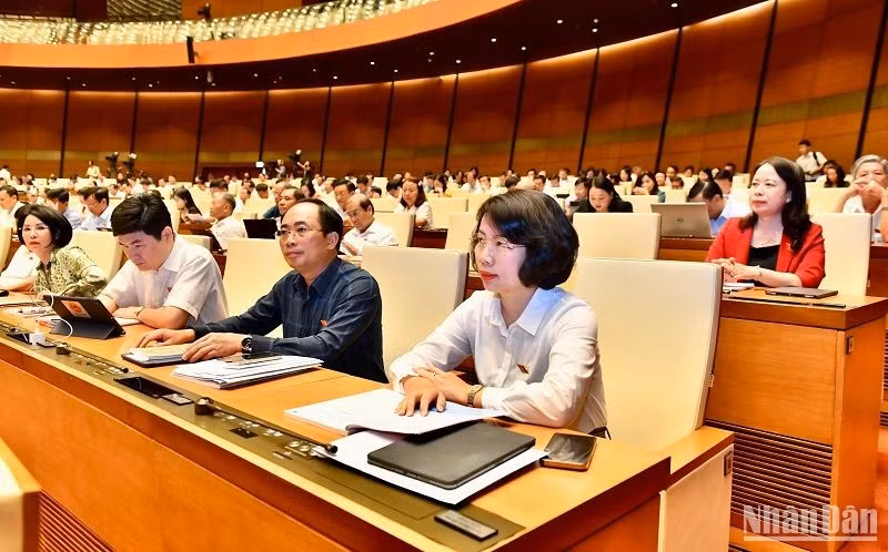 Các đại biểu Quốc hội dự phiên họp sáng 29/5.
