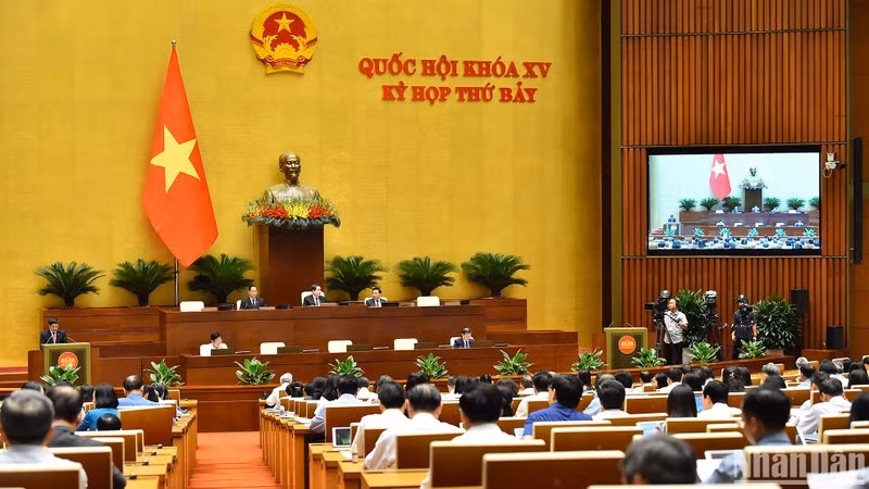 Quang cảnh phiên họp của Quốc hội, ngày 21/6/2024.