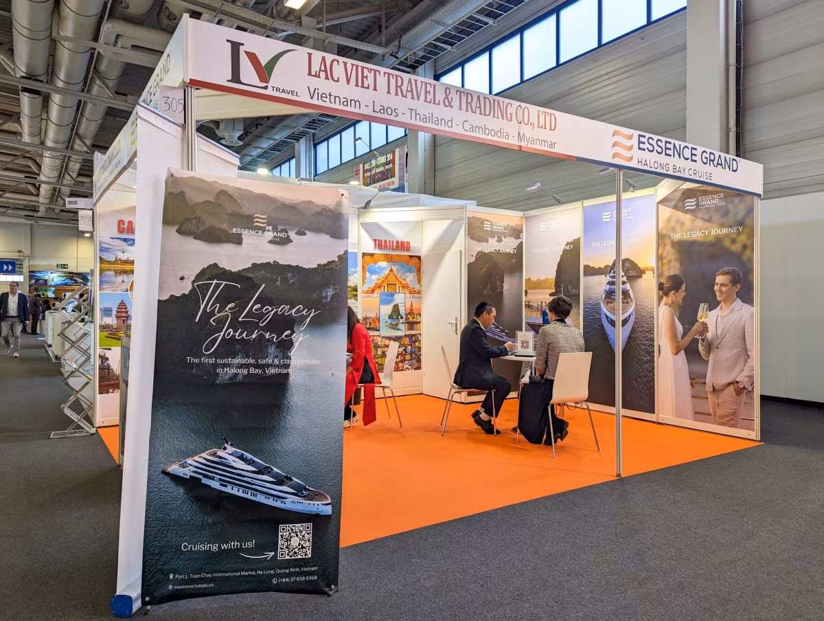 Nhiều sản phẩm du thuyền trên vịnh Hạ Long, vịnh Lan Hạ được giới thiệu tại ITB Berlin 2024.