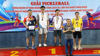 Bế mạc Giải Pickleball công đoàn UBND tỉnh lần thứ nhất