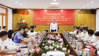 Phó Bí thư Thường trực Tỉnh ủy Hoàng Giang chủ trì giao ban công tác nội chính