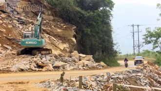 Lào Cai tăng tốc thi công, bảo đảm an toàn công trình giao thông trước mùa mưa bão