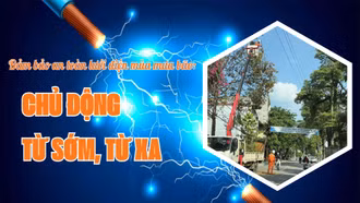 Đảm bảo an toàn lưới điện mùa mưa bão: Chủ động từ sớm, từ xa