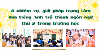 8 nhiệm vụ, giải pháp trọng tâm đưa tiếng Anh thành ngôn ngữ thứ hai trong trường học