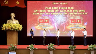 Lào Cai phát động phong trào xây dựng “Thôn số” và khai trương Hệ thống theo dõi, giám sát nhiệm vụ của Tỉnh ủy