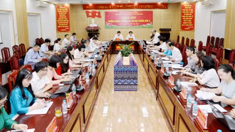 Đoàn công tác Học viện Chính trị quốc gia Hồ Chí Minh khảo sát tại Trường Chính trị tỉnh Lào Cai