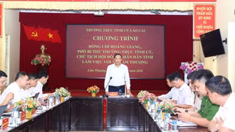 Phó Bí thư Thường trực Tỉnh ủy Hoàng Giang làm việc tại xã Lâm Thượng