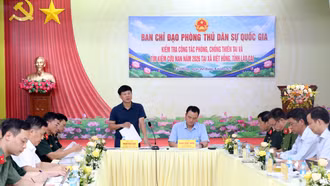 Ban Chỉ đạo Phòng thủ dân sự Quốc gia làm việc tại tỉnh Lào Cai