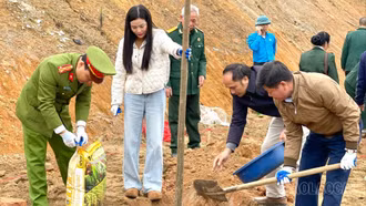 Sôi nổi phong trào trồng cây, trồng hoa ở Đông Cuông