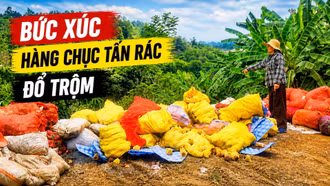 Hàng chục tấn rác đổ trộm gây ô nhiễm môi trường khiến người dân vô cùng bức xúc