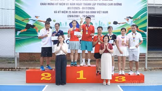 Bế mạc Giải Pickleball phường Cam Đường