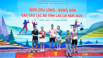 Bế mạc Giải Cầu lông, Bóng bàn các câu lạc bộ tỉnh Lào Cai 