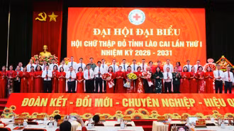 Đại hội đại biểu Hội Chữ thập đỏ tỉnh Lào Cai lần thứ I, nhiệm kỳ 2026 - 2031 thành công tốt đẹp