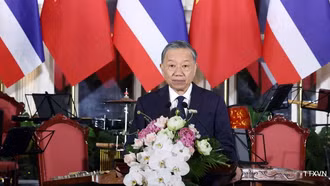 Tổng Bí thư, Chủ tịch nước Tô Lâm chủ trì chiêu đãi Nhà vua Vương quốc Thái Lan và Hoàng hậu