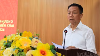 Phó Chủ tịch Thường trực HĐND tỉnh Vũ Quỳnh Khánh dự hội nghị đánh giá 1 năm vận hành chính quyền địa phương hai cấp tại xã Si Ma Cai