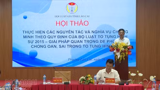 Hội Luật gia tỉnh Lào Cai thảo luận bàn giải pháp phòng, chống oan, sai trong tố tụng hình sự