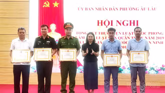 Âu Lâu và Phúc Lợi tổng kết thực hiện 3 luật về quốc phòng