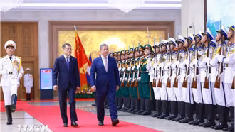 Thủ tướng Lê Minh Hưng chủ trì lễ đón chính thức Thủ tướng Campuchia Hun Manet