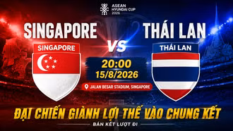 TRỰC TIẾP Singapore vs Thái Lan 20h ngày 15/8: Đại chiến giành lợi thế vào chung kết