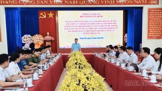 Đoàn giám sát số 09 của Ban Thường vụ Tỉnh ủy làm việc với Đảng ủy phường Trung Tâm