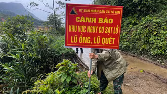 Lào Cai cảnh báo nguy cơ lũ quét, sạt lở đất và sụt lún đất trong 6 giờ tới