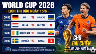 World Cup 2026 ngày 15/6: Chờ đại chiến Hà Lan - Nhật Bản, Đức quyết thị uy sức mạnh