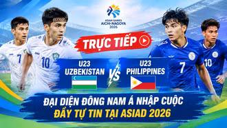 TRỰC TIẾP U23 Uzbekistan - U23 Philippines: Karimov Ollbergan mở tỷ số, Uzbekistan vượt lên 1-0