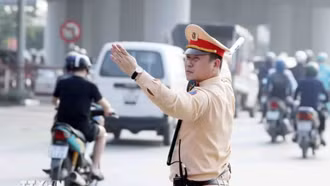 Phân luồng giao thông phục vụ Đại hội đại biểu toàn quốc MTTQ Việt Nam