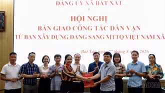 Nghĩa Đô, Bát Xát bàn giao nhiệm vụ tham mưu công tác dân vận về Ủy ban MTTQ Việt Nam xã