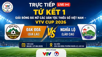 TRỰC TIẾP tứ kết 1 lúc 8h ngày 27/8: Đak Đoa (Gia Lai) vs Nghĩa Lộ (Lào Cai)